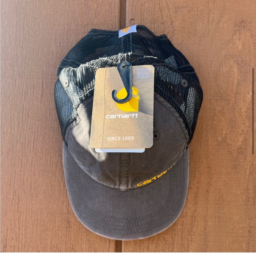 COPY - COPY - Carhartt adult baseball cap hat. NWT. Gray and black, adjustable.